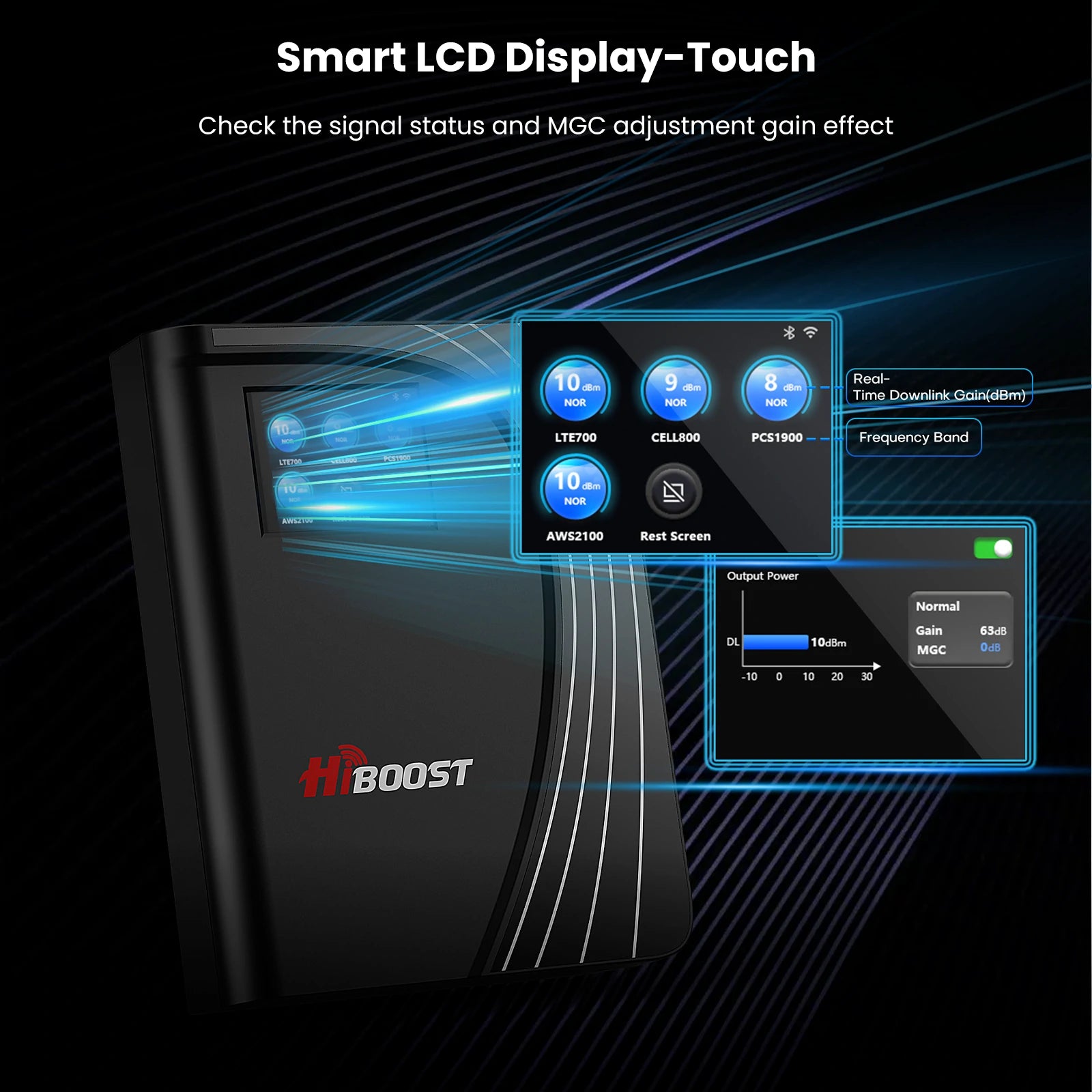 HiBoost Smart LCD Touch Display Signal Booster
