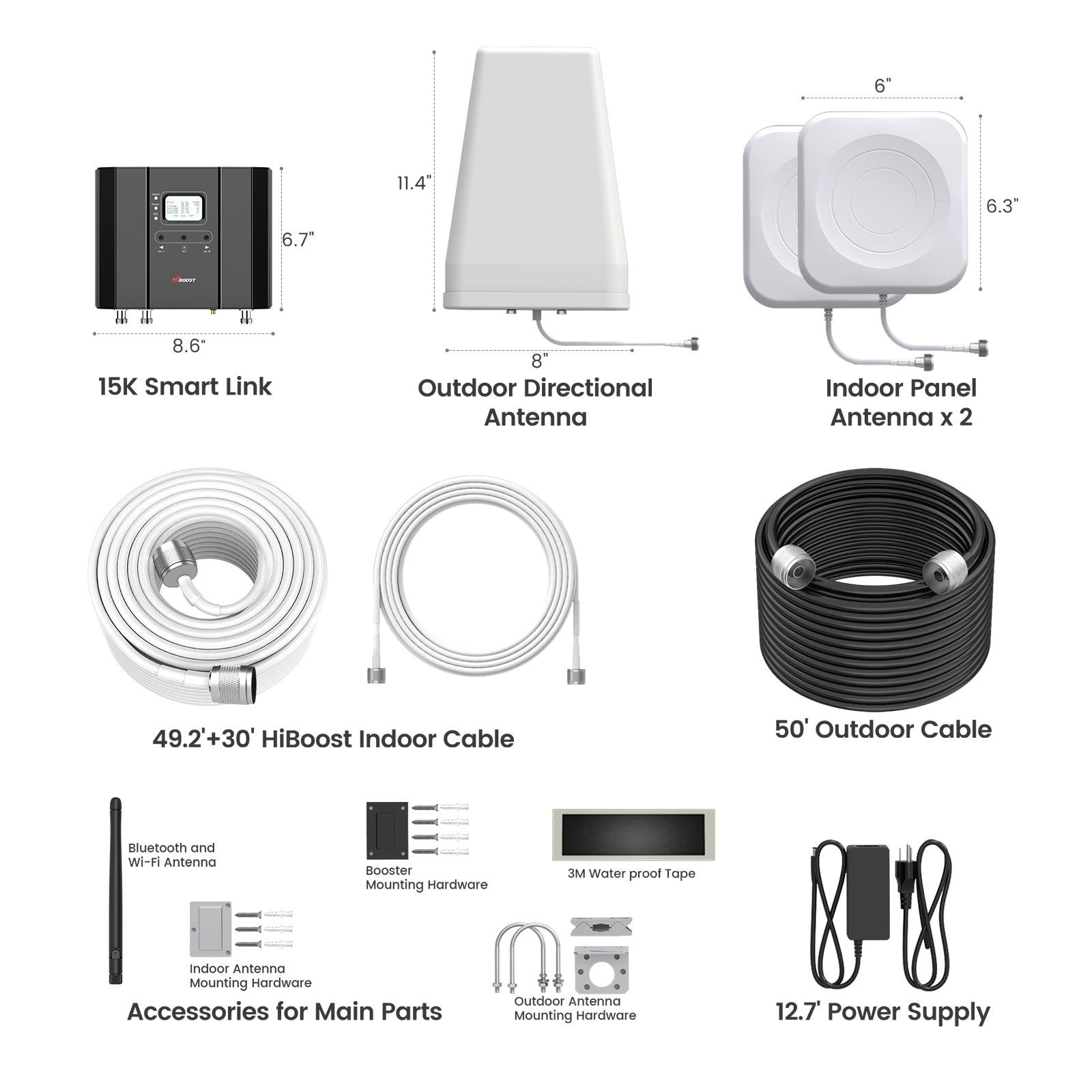 Hiboost 15K Smart Link Cell Signal Booster for Home