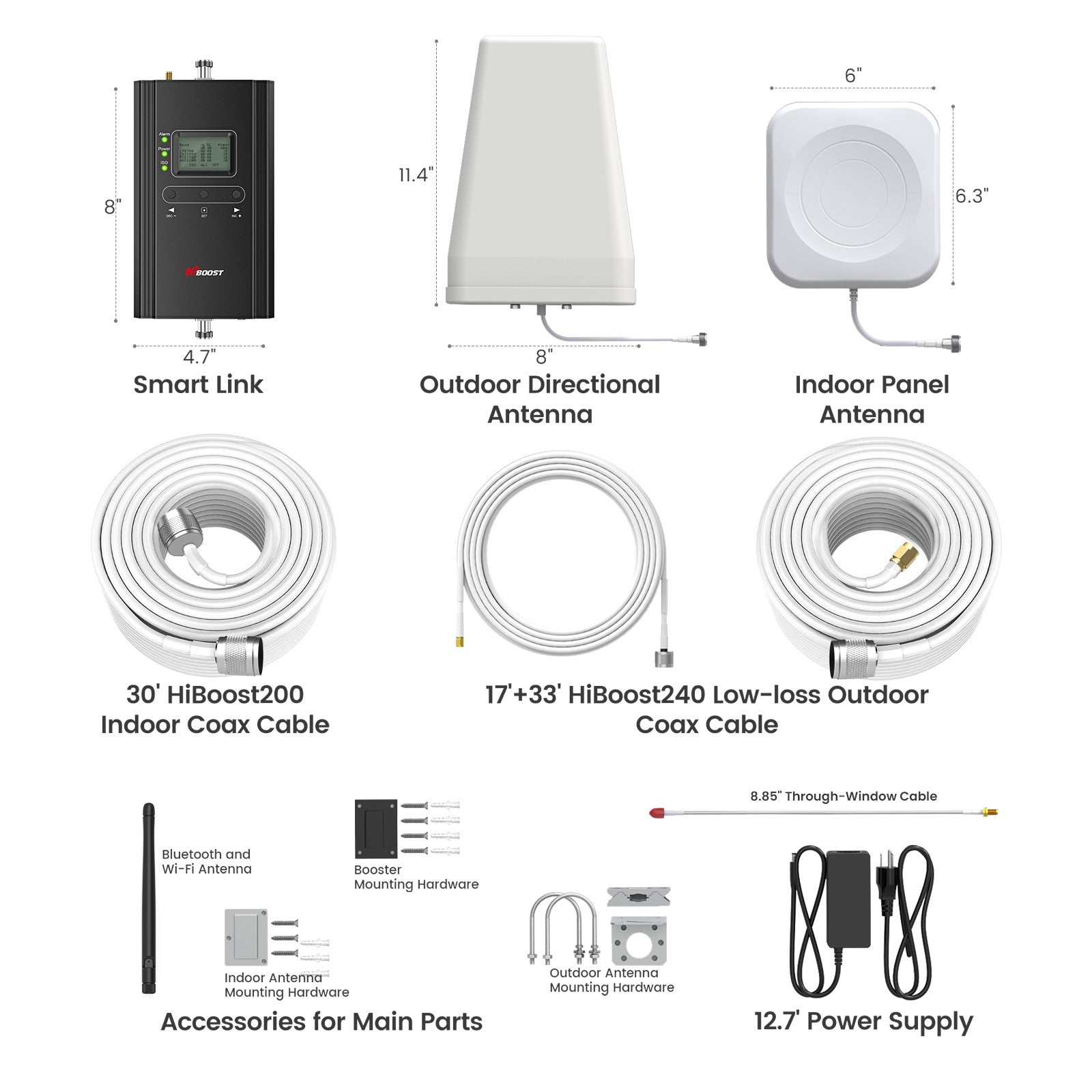 hiboost 4K Smart Link cell phone signal boosters kit