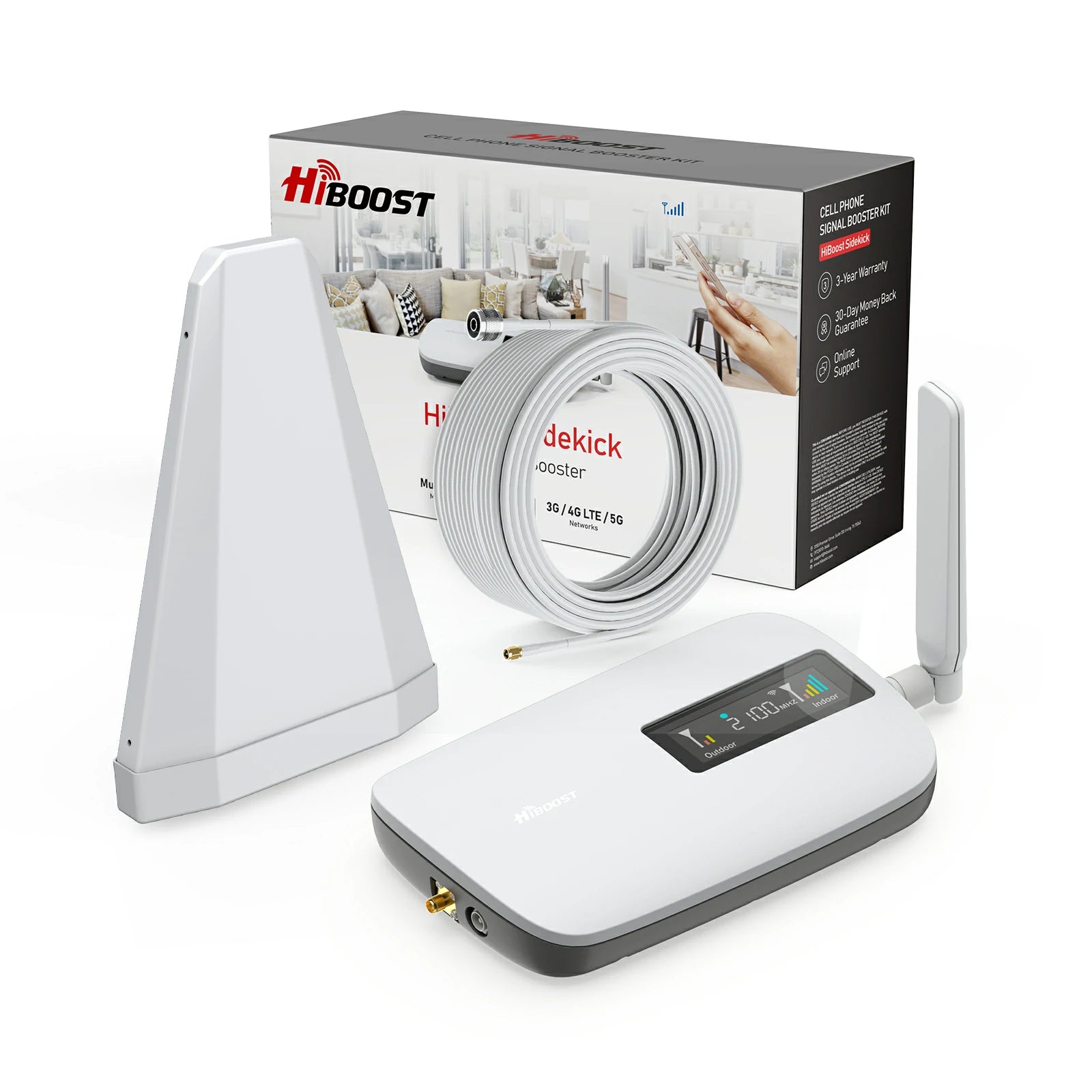 HiBoost Sidekick Cell Signal Booster for Home