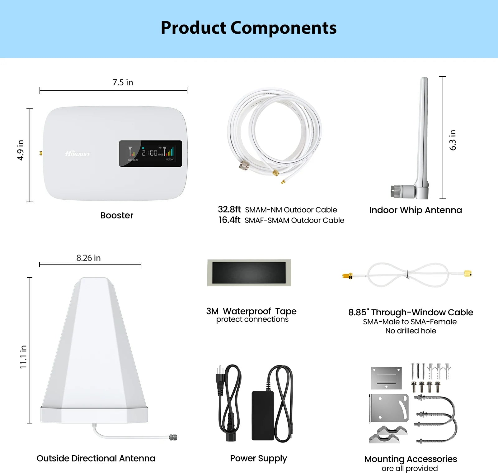 HiBoost Sidekick Cell Signal Booster for Home