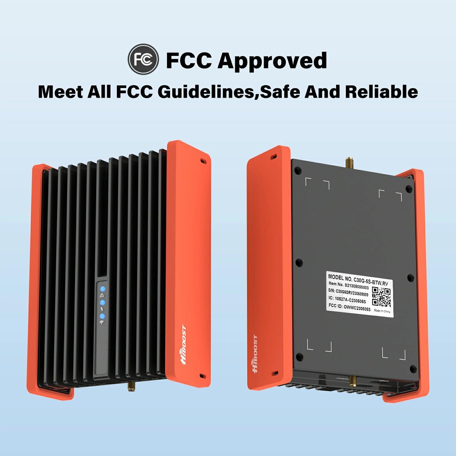 hiboost travel 3.0 rv cell phone signal booster fcc approved
