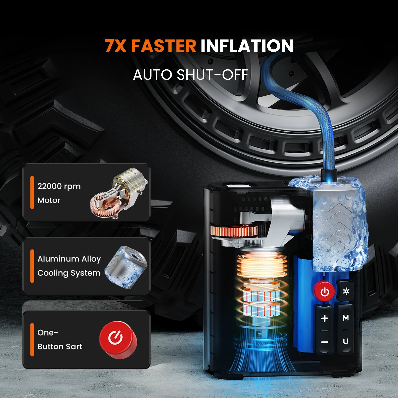 Superbars F1 Portable Smart Air Pump