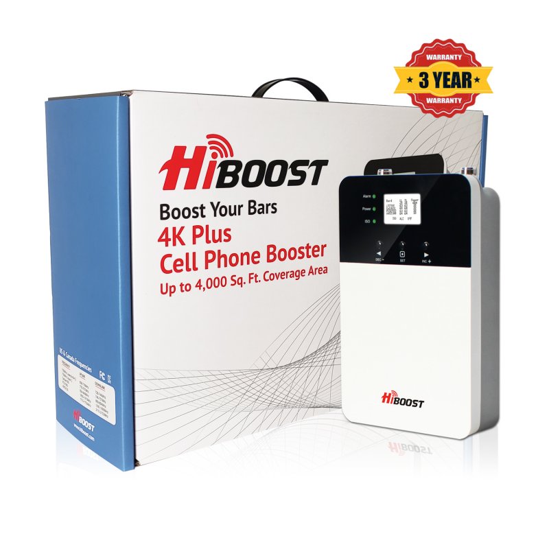 HiBoost 4K PLUS Cell Phone Signal Booster-Package