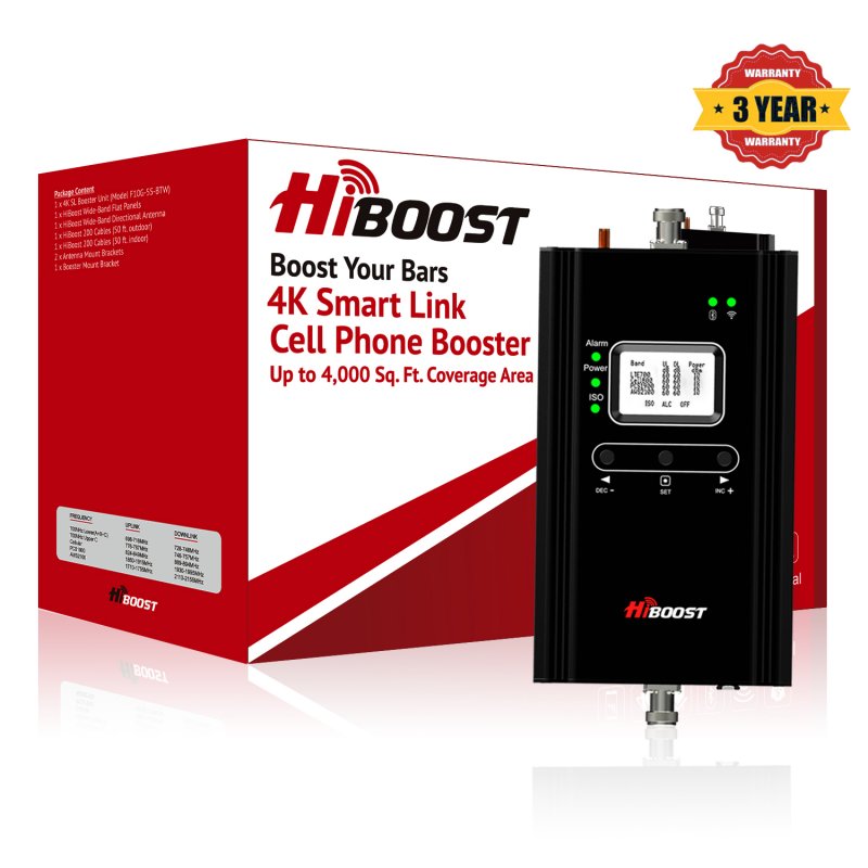 HiBoost 4K SmartLink Cell Phone Signal Booster
