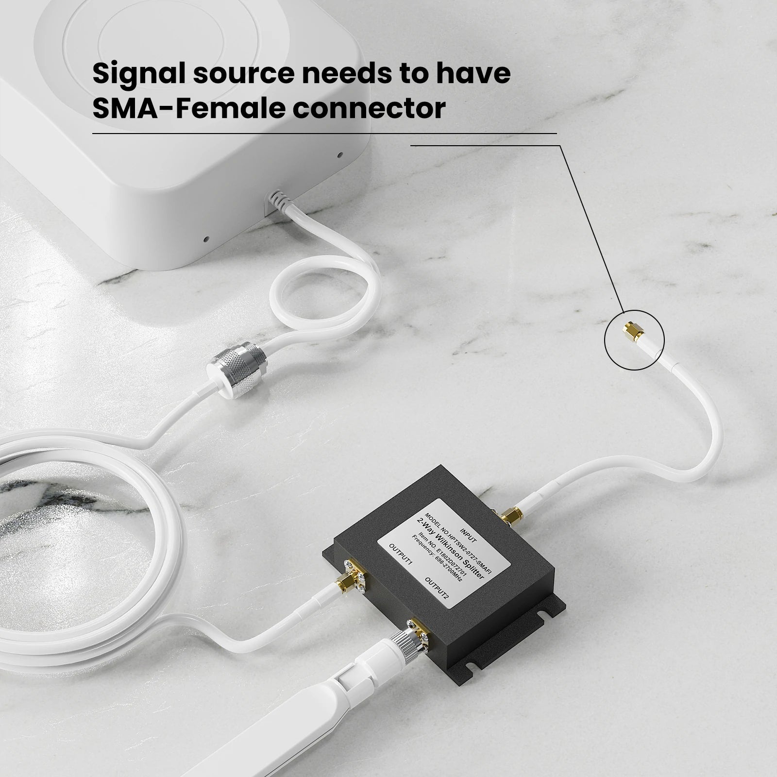 HiBoost 2 Way Splitter SMA