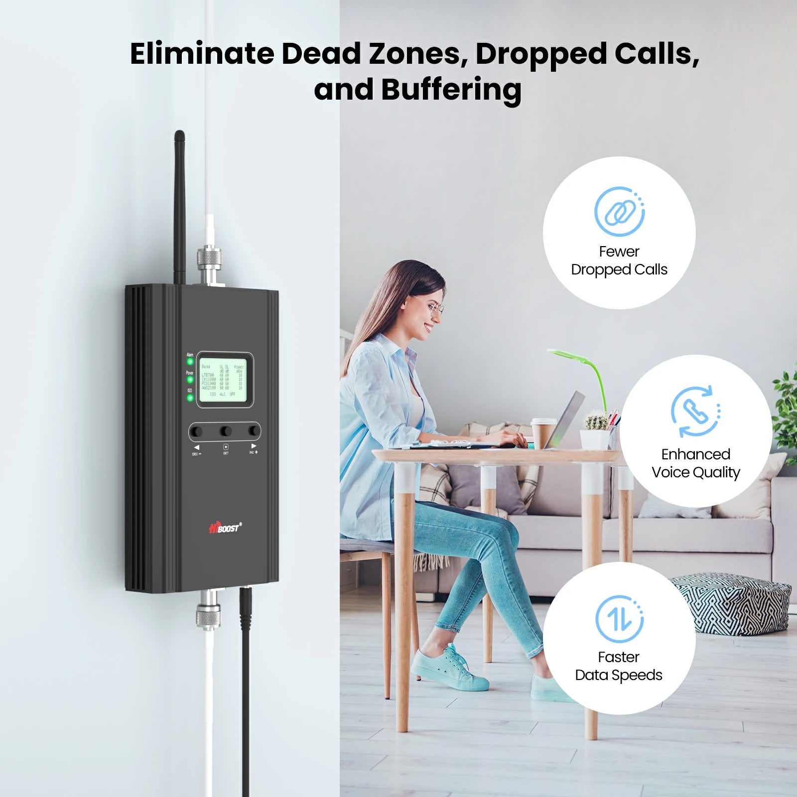 Signal Boosters Boost Wifi Signal On Phone HiBoost 4K Smart Link