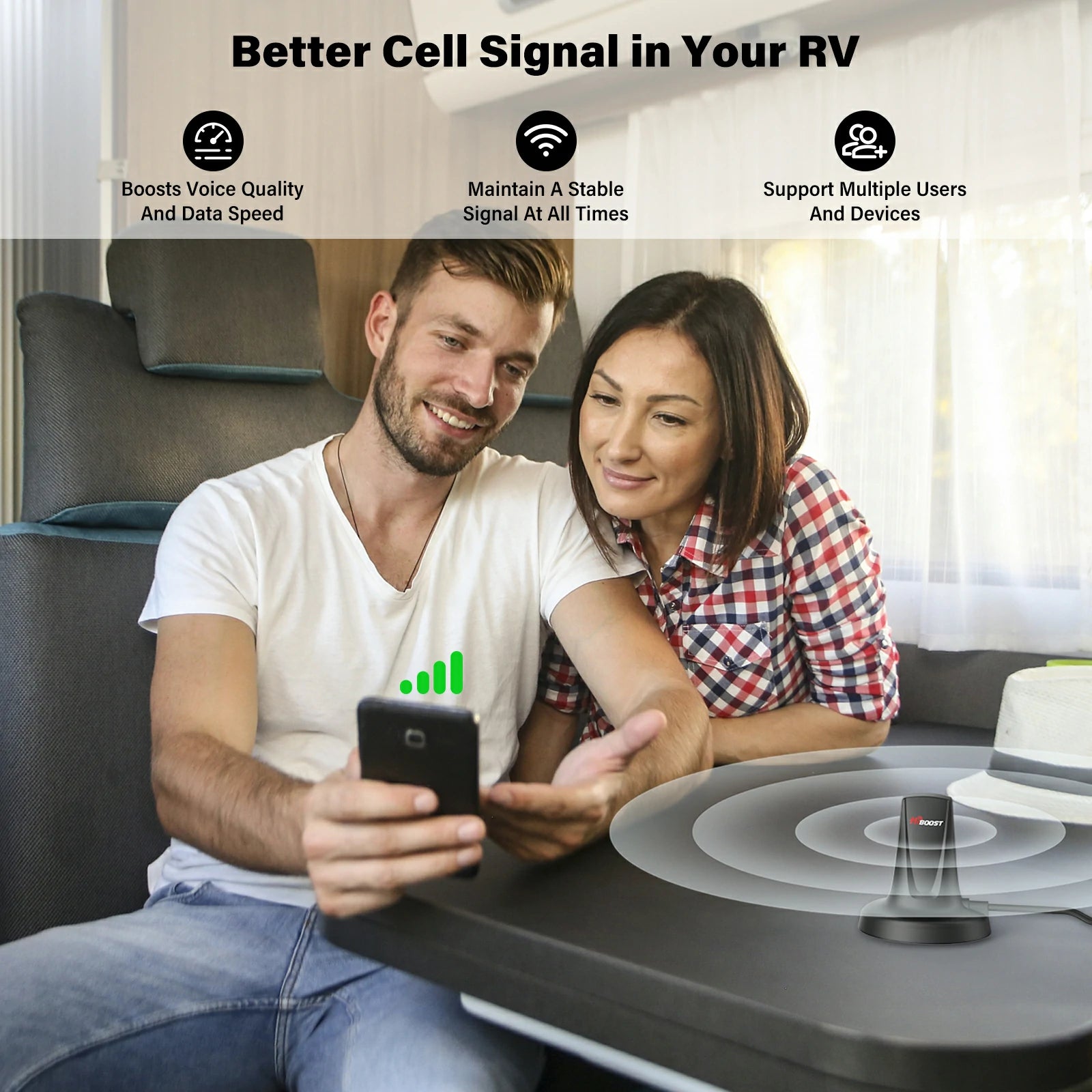 20% OFF HiBoost Travel RV Signal Booster – Stay Connected On