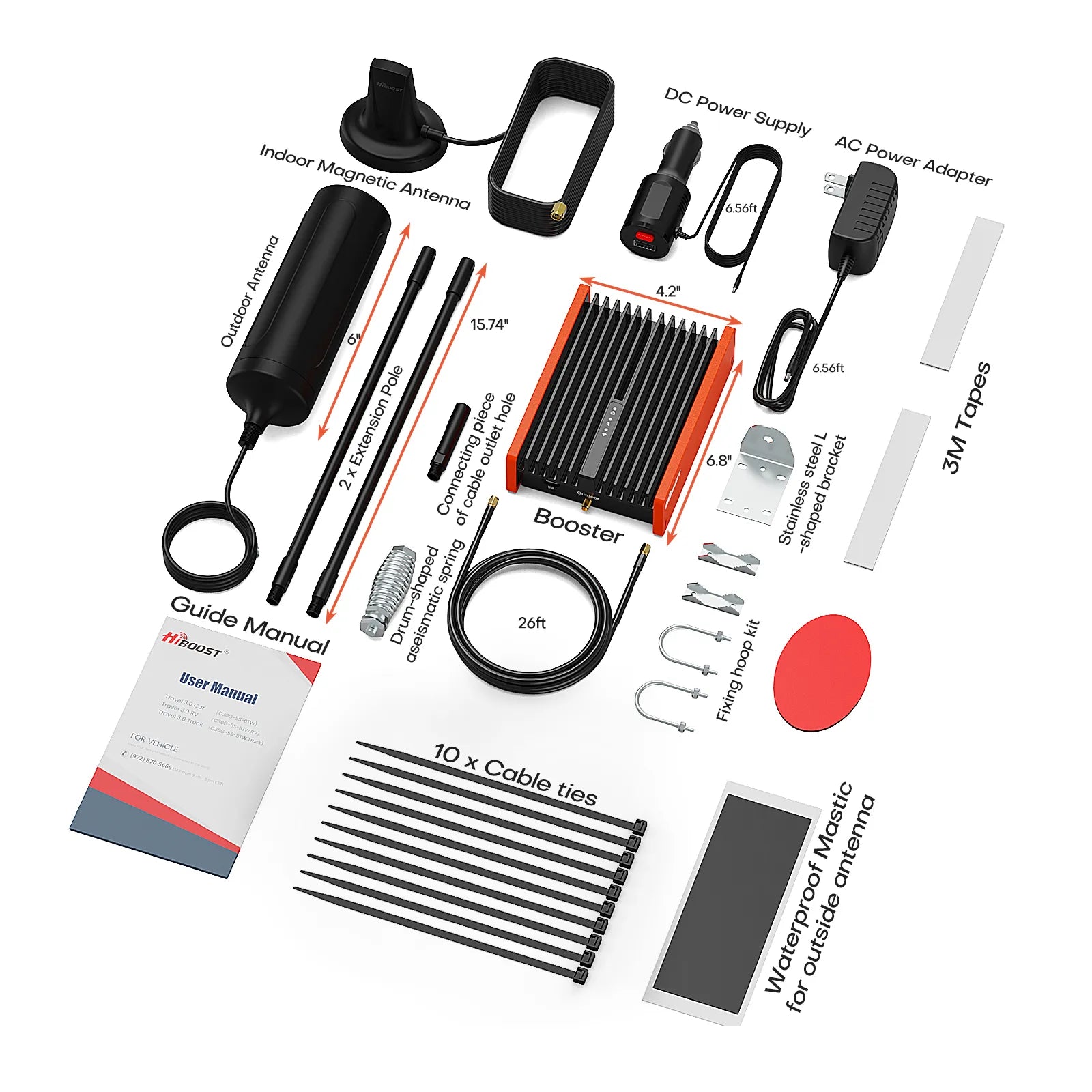 HiBoost RV Cellular Signal Booster Improved Signal for Campers and Mobile Homes&Trailer&Truck- Support All US Carriers, Amplifier 5G Signal HiBoost RV Cellular Signal Booster Improved Signal for Campers and Mobile Homes&Trailer&Truck- Support All US Carriers, Amplifier 5G Signal