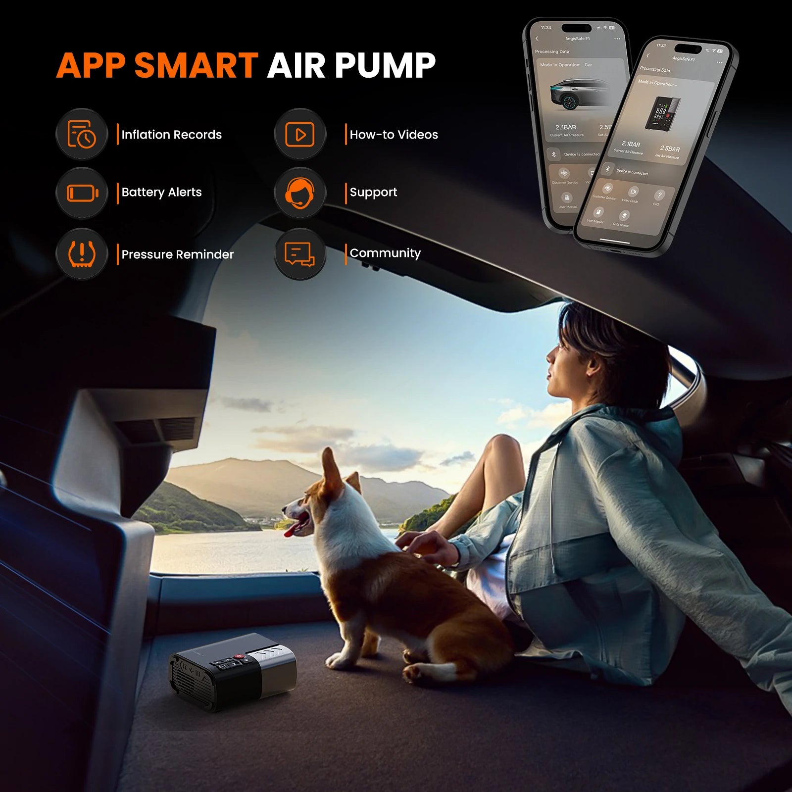 Superbars F1 Portable Smart Air Pump