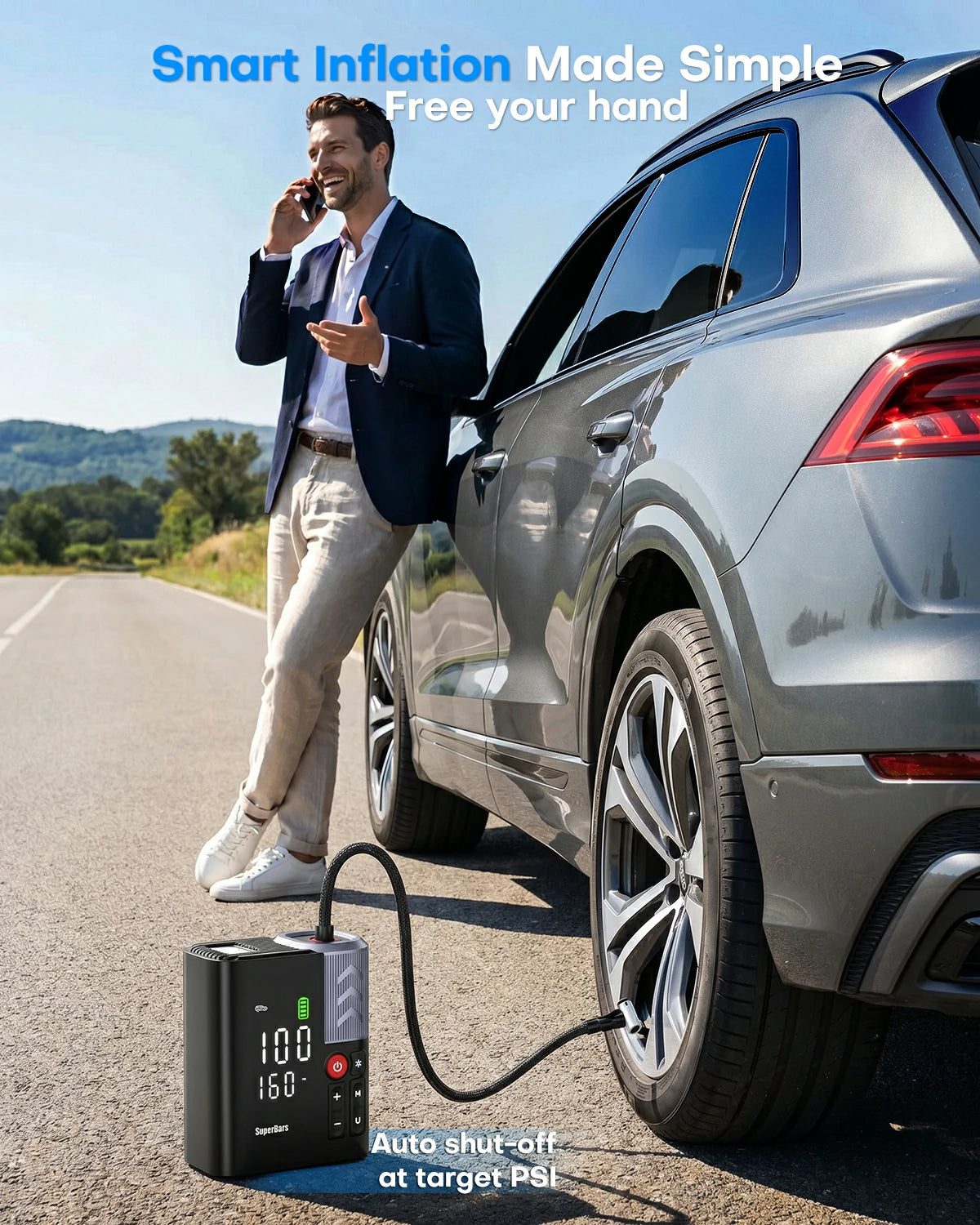 Superbars F1e Portable Smart Air Pump
