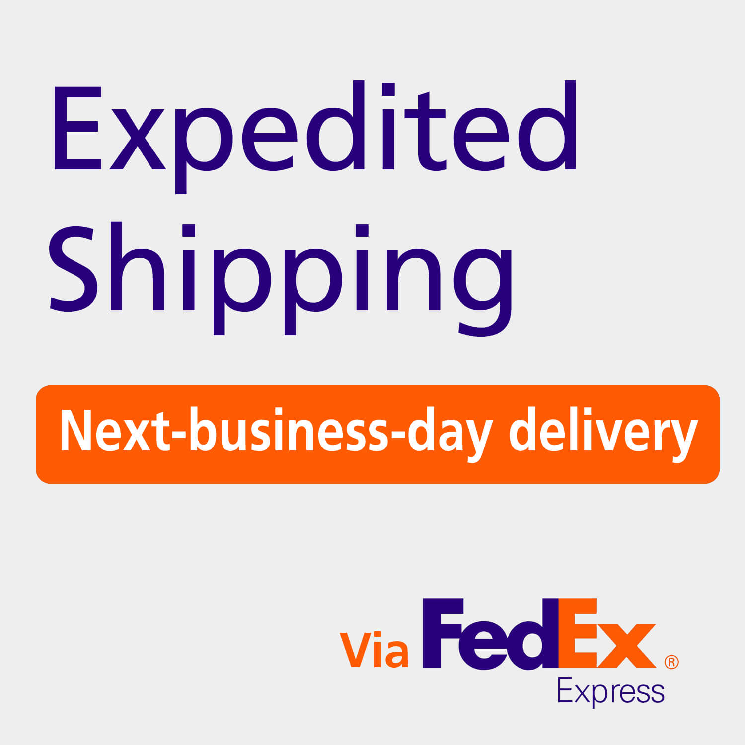 New Expited shipping For customers 