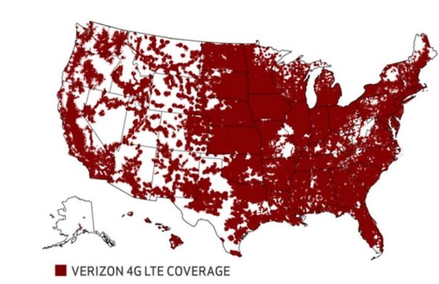 Verizon Wireless Cell Phone Coverage Map